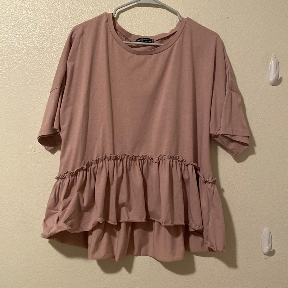 SHEIN t shirt salmon pink